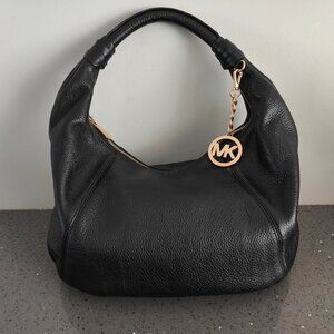 Michael Kors Black Pebbled Leather Hobo EUC